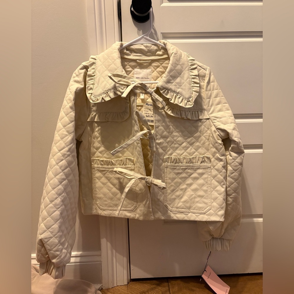 Cream bow tie jacket